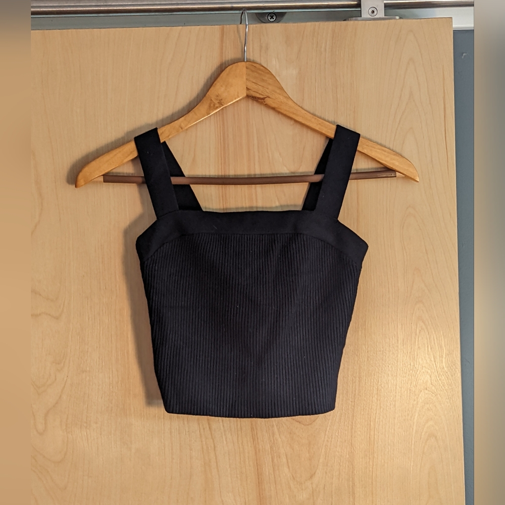 Abercrombie Square Neck Knit Cropped Tank
